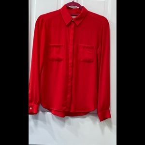 LOFT Orange Button Down